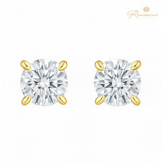 Minimal Spark – 20 Cent Round Lab Diamond Studs