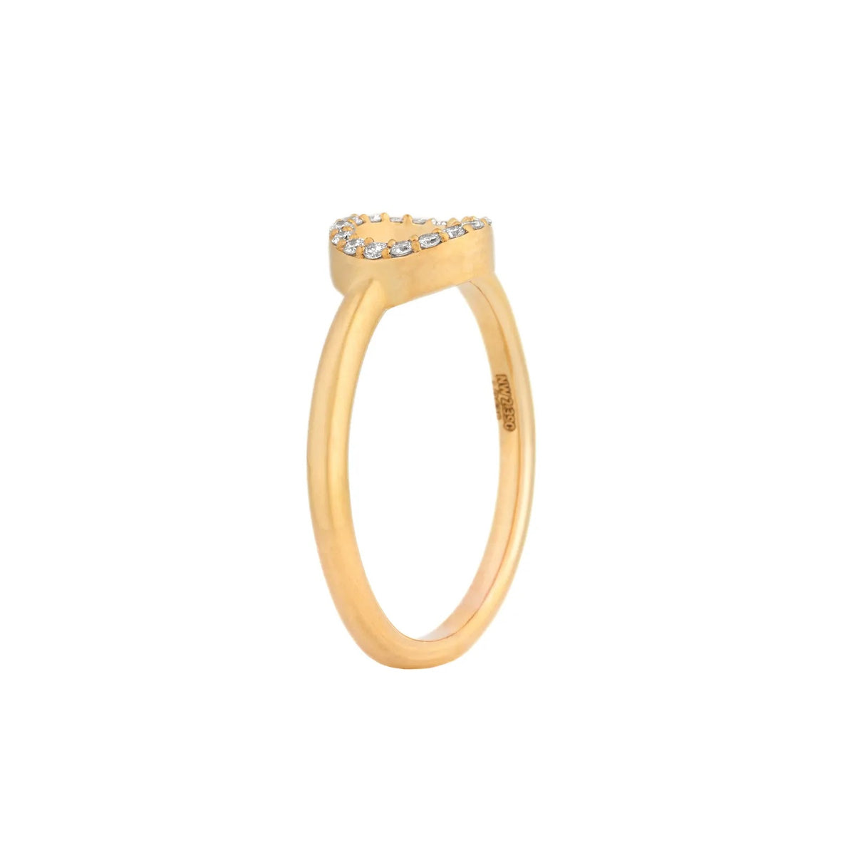 Halo Orbit Open-Centre Diamond Ring — profile view