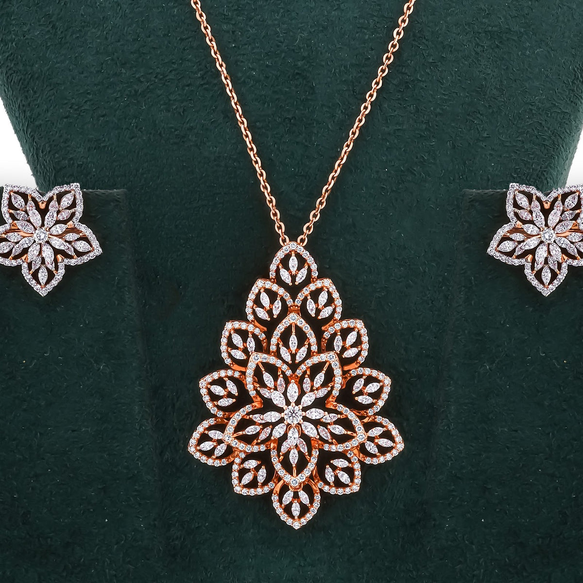 2.82 Carat Lab-Grown Diamond Pendant Set for Women - view 1