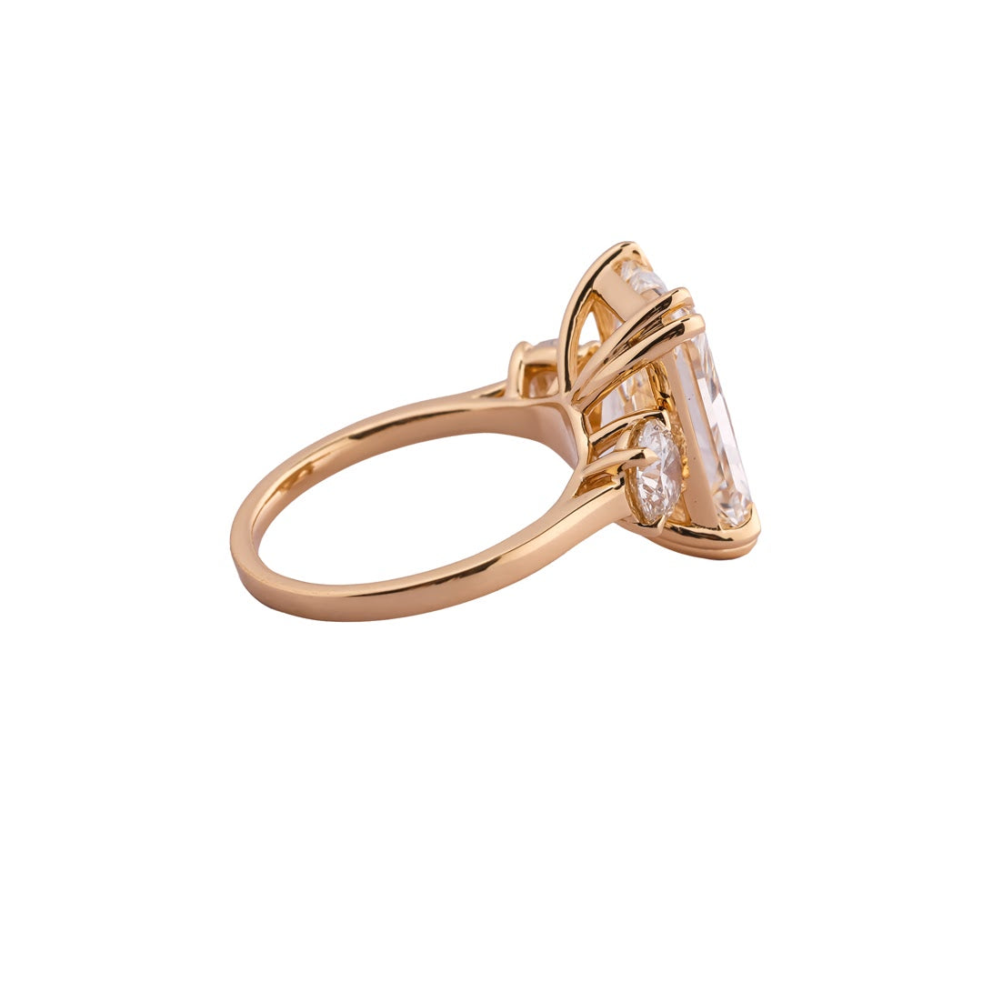 Manhattan Emerald-Cut & Oval Three-Stone Ring — view 4