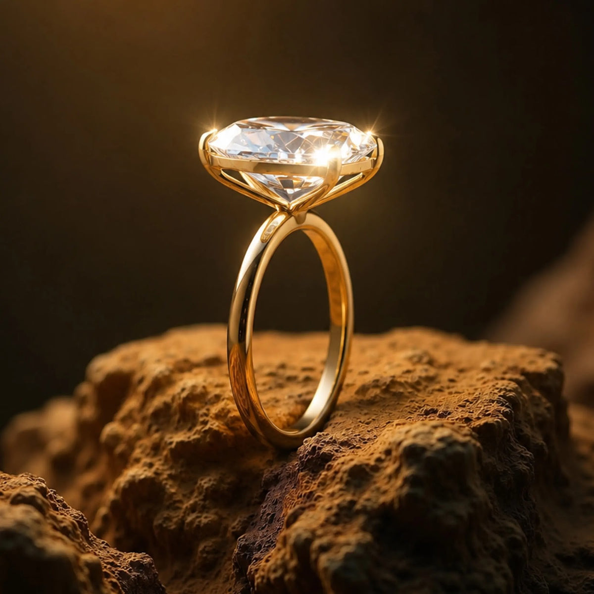 Asteria Radiant Basket Solitaire Ring — editorial view