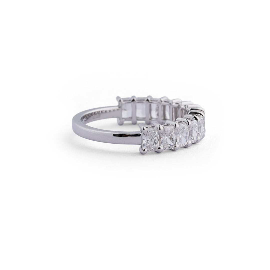 Radiant-Cut Lab-Grown Diamond Band - worn view