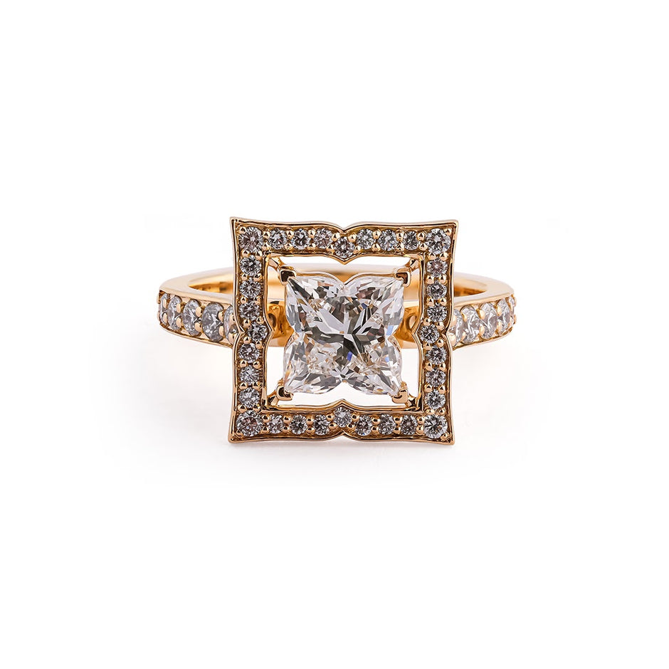 Cadré Princess Floating Halo Ring — view 1