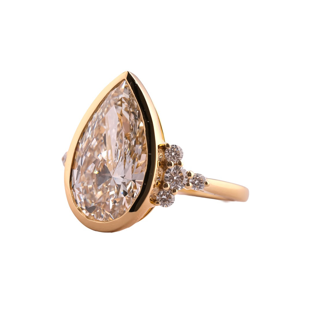 Monument Pear Bezel Statement Ring — view 2
