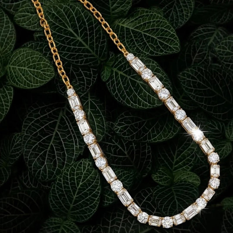 12.31 Ct Mixed-Cut Lab-Grown Diamond Necklace — view 3