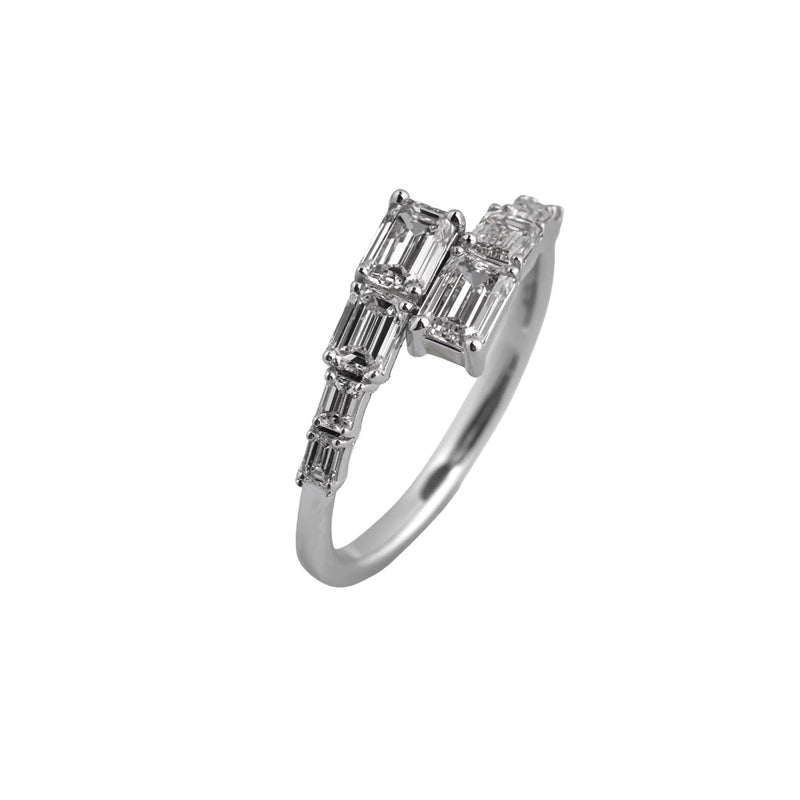 Metro Emerald-Cut Bypass Ring — view 5