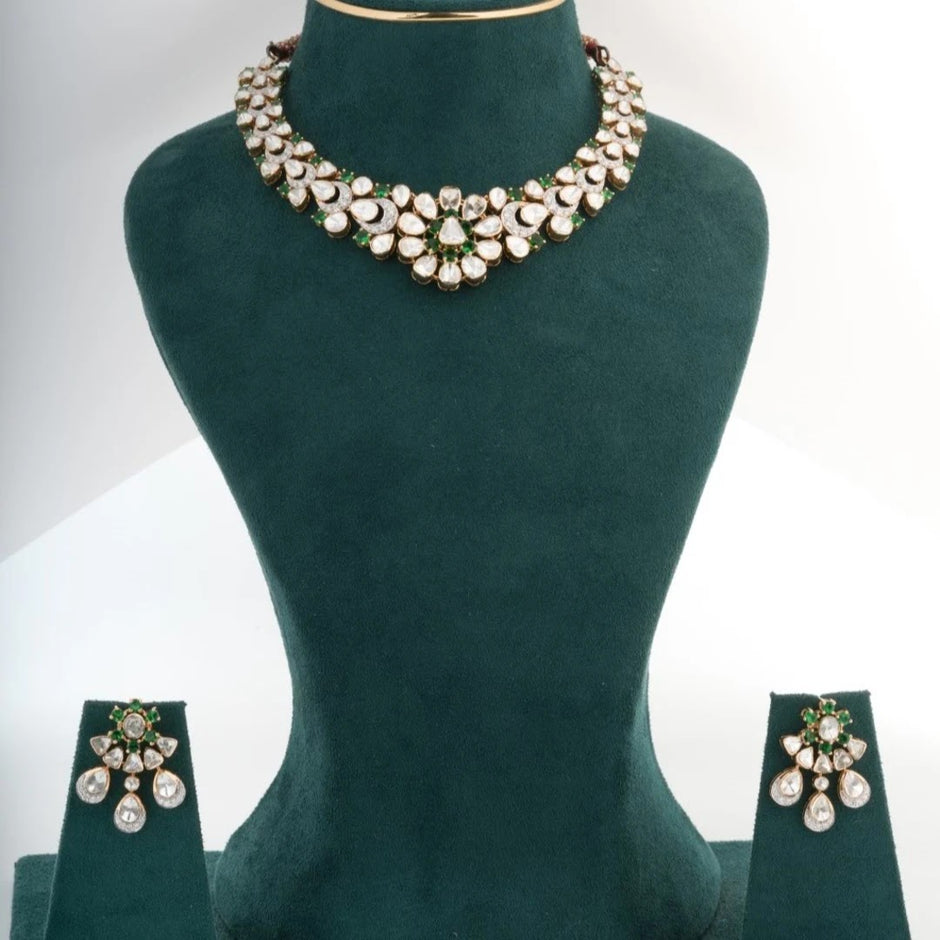 2.51 Ct Round Lab-Grown Diamond with 15.04 Ct Lab-Grown Colourstone Necklace Set — view 2