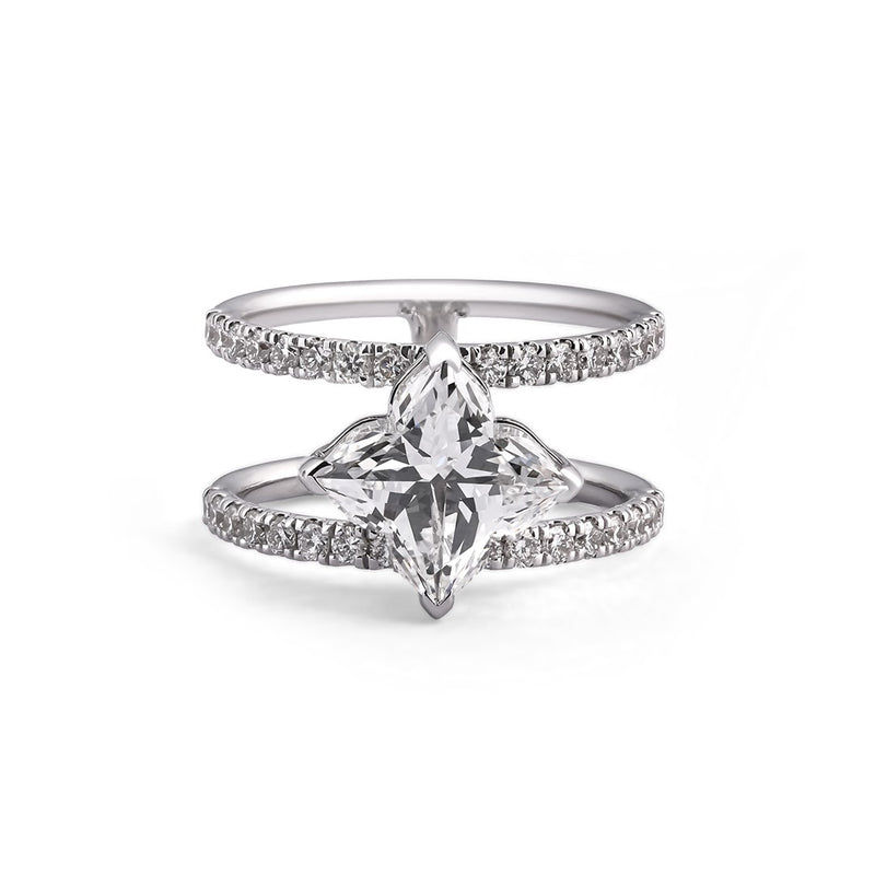 Nova Compass Marquise Split-Band Ring — view 1