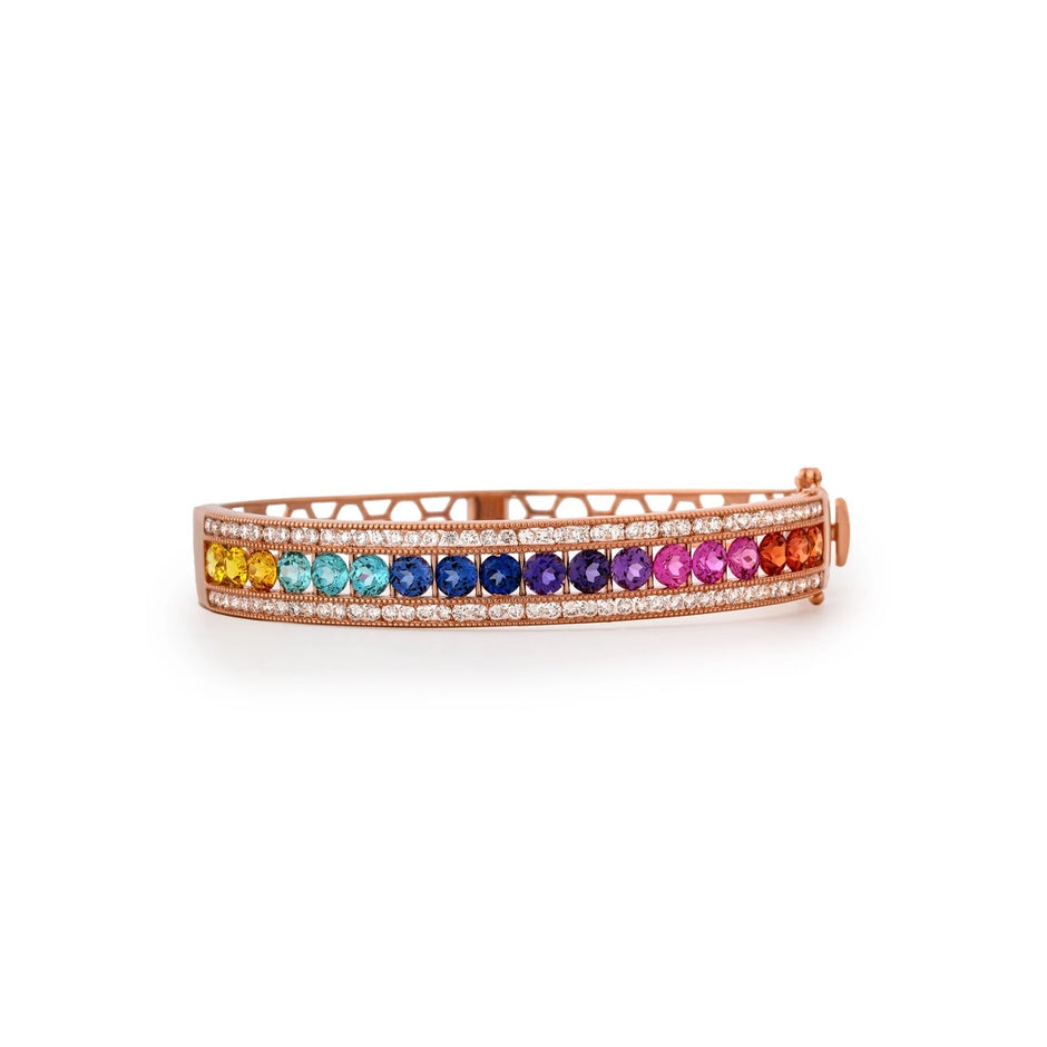 1.69 Carat Lab-Grown Diamond Bracelet with Colour Stones for Women - view 2