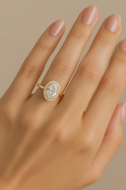 1 Carat Oval Shape Lab Diamond Engagement Ring With Timeless Beauty