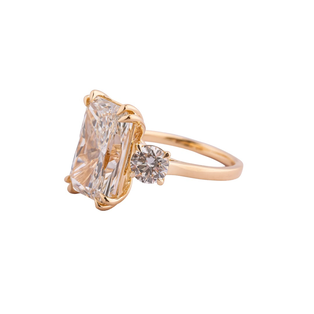 Manhattan Emerald-Cut & Oval Three-Stone Ring — view 2