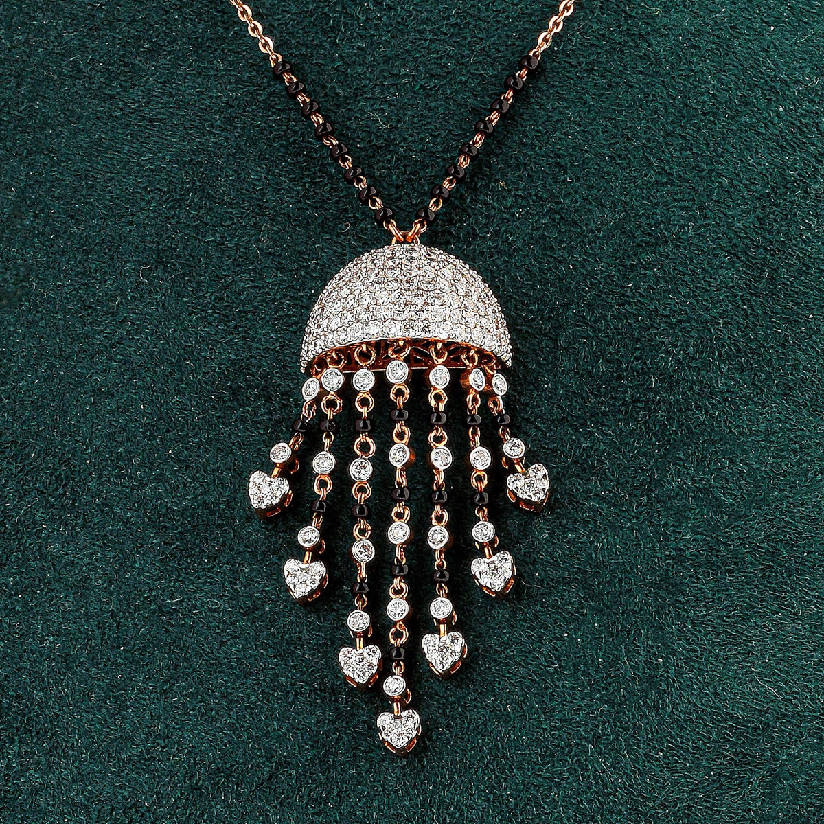 3.61 Carat Lab-Grown Diamond Mangalsutra with Colour Stones for Women - view 1