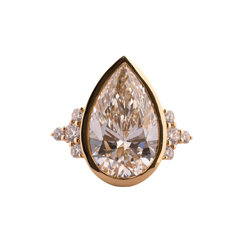 Monument Pear Bezel Statement Ring — view 1