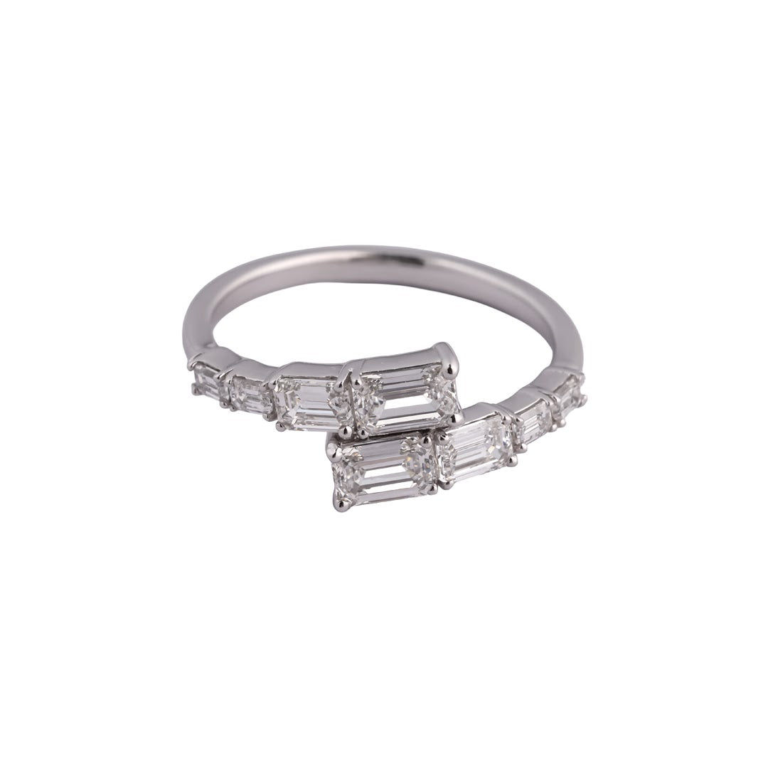 Metro Emerald-Cut Bypass Ring — view 3