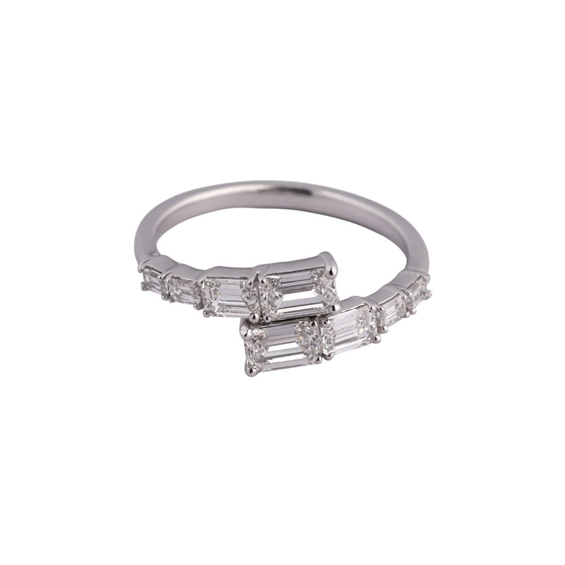Metro Emerald-Cut Bypass Ring — view 3