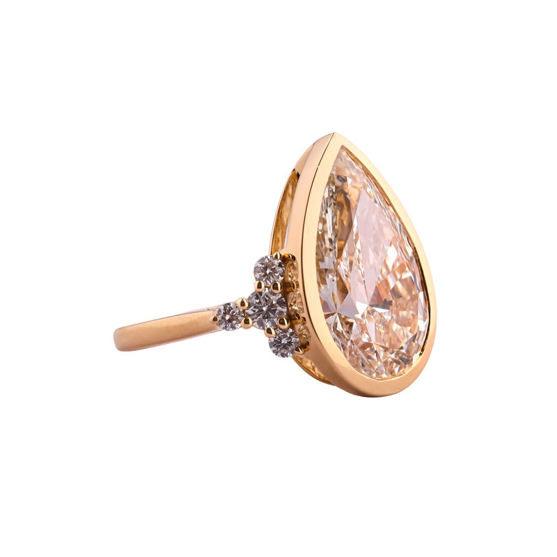 Monument Pear Bezel Statement Ring — view 4