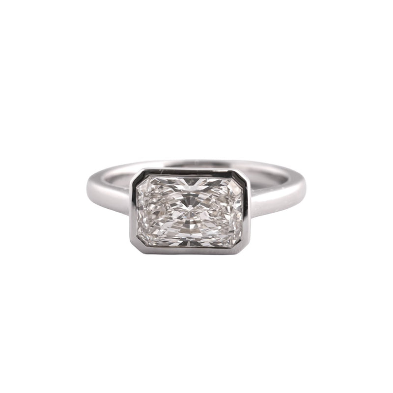 Nox East-West Radiant Bezel Ring — view 1