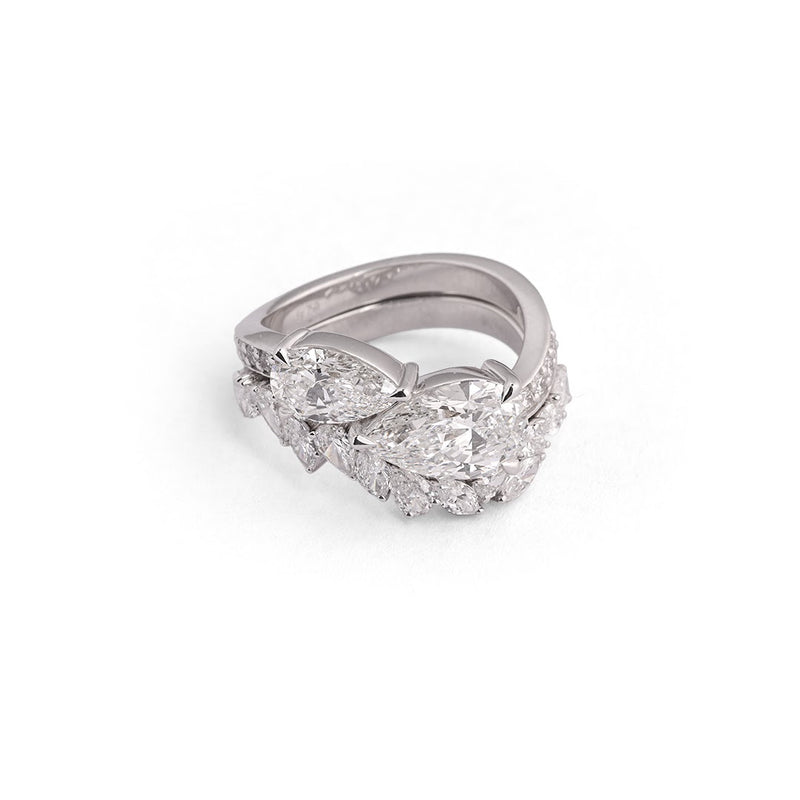 Multi-Shape Bypass Lab-Grown Diamond Ring - worn view