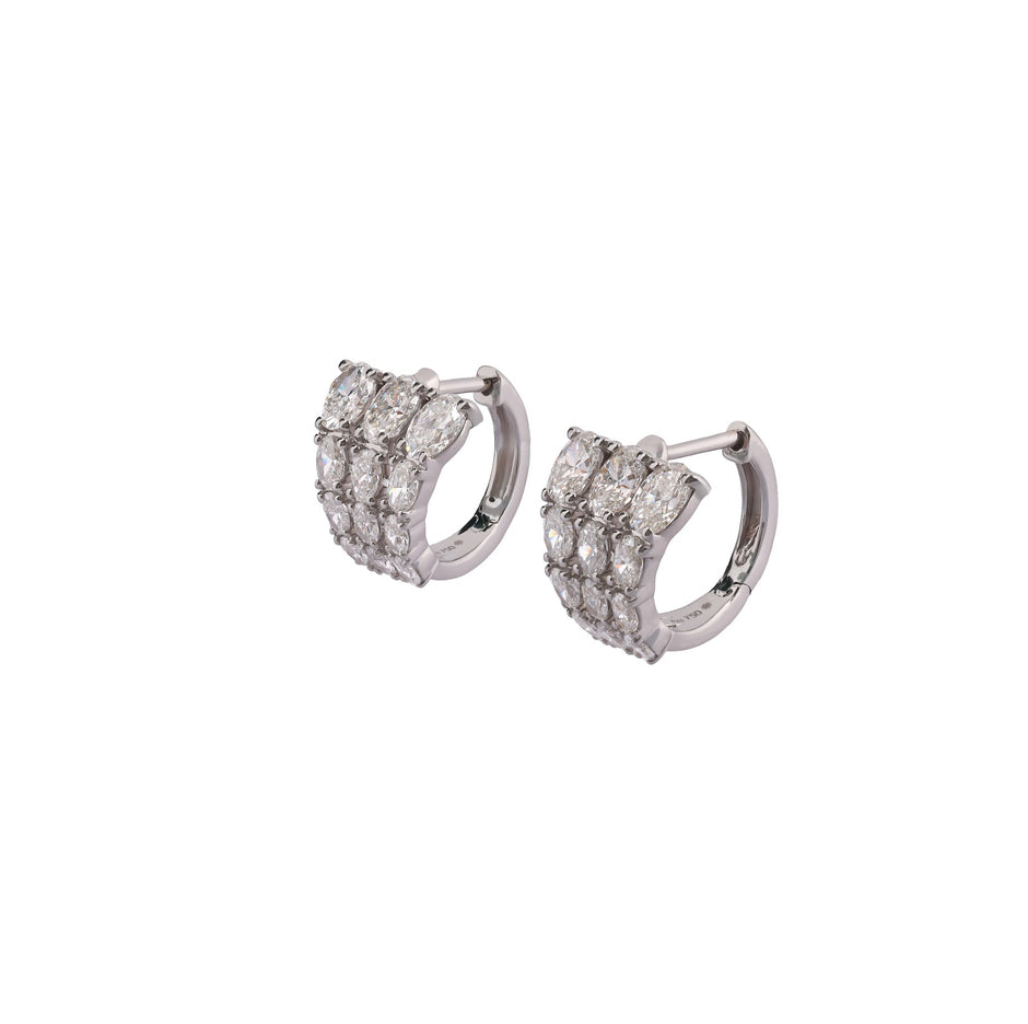 Aeris Élan Mixed-Cut Wing Diamond Statement Huggie Earrings – view 2