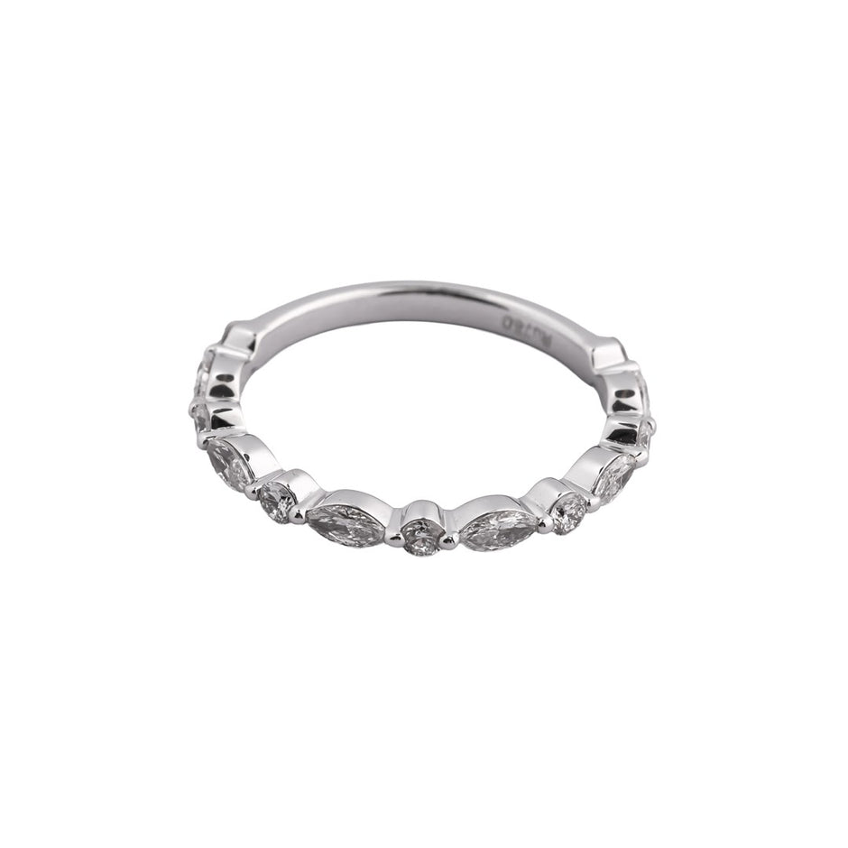 Élan Marquise Pavé Solitaire Ring — view 2