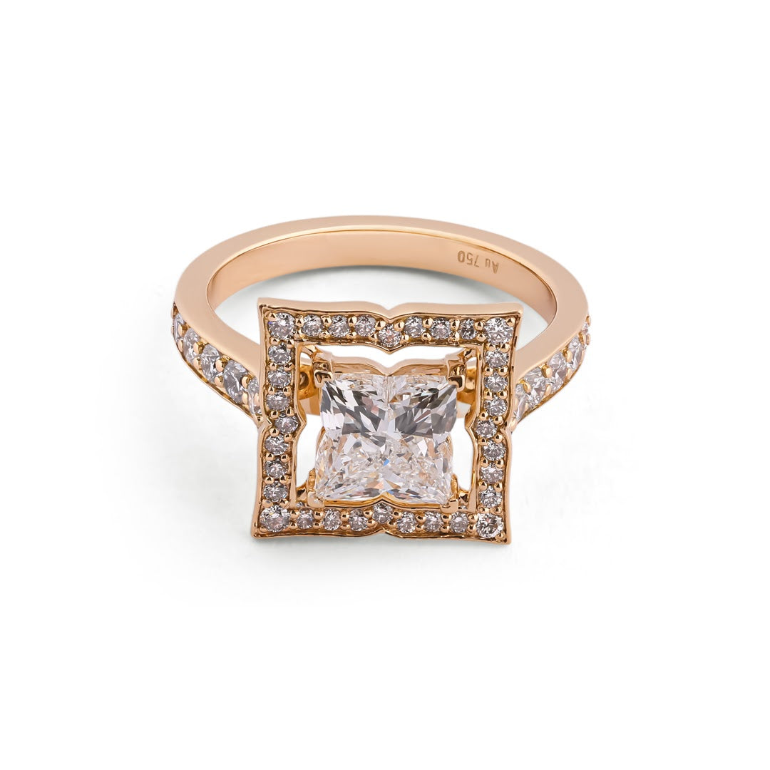 Cadré Princess Floating Halo Ring — view 2
