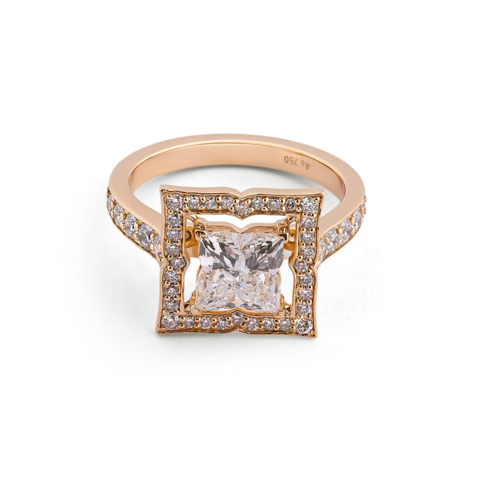 Cadré Princess Floating Halo Ring — view 2