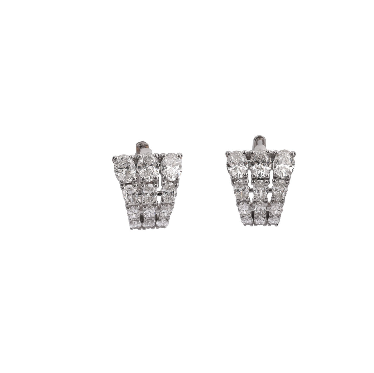 Aeris Élan Mixed-Cut Wing Diamond Statement Huggie Earrings