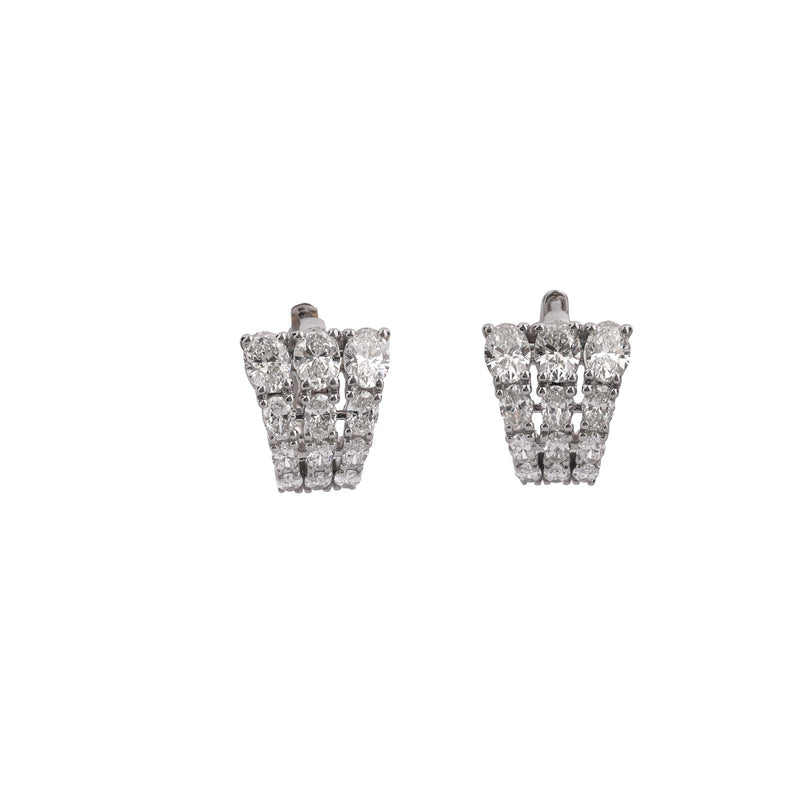 Aeris Élan Mixed-Cut Wing Diamond Statement Huggie Earrings