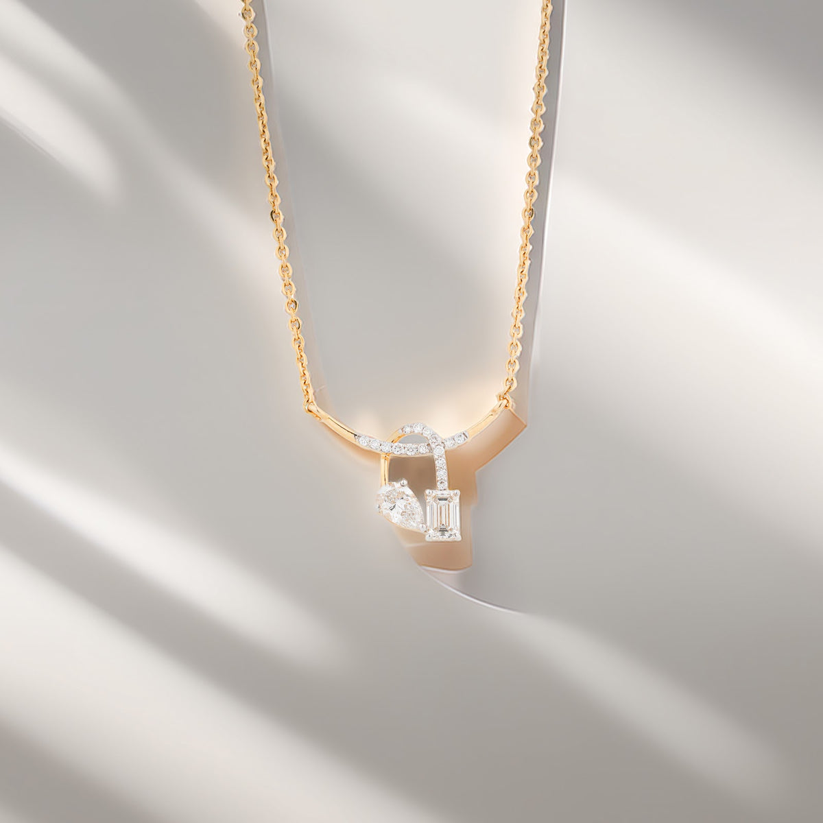 1.13 Carat Lab-Grown Diamond Mangalsutra with Black Beads for Women - view 2