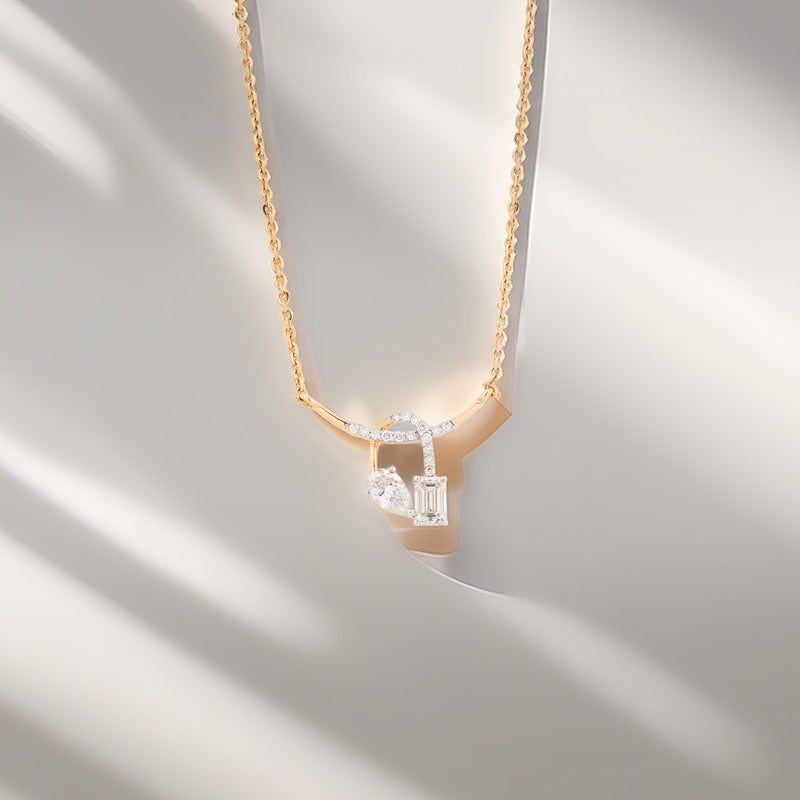 1.13 Carat Lab-Grown Diamond Mangalsutra with Black Beads for Women - view 2