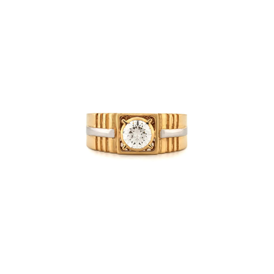 Centurion Round Channel Signet Ring — front view