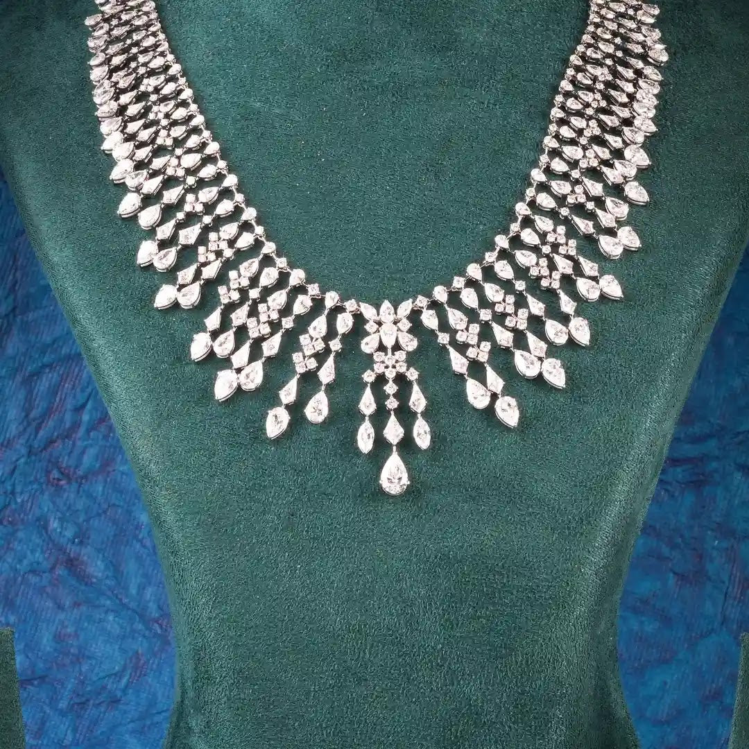 38.28 Ct Fancy-Cut Lab-Grown Diamond Necklace Set — alternate view