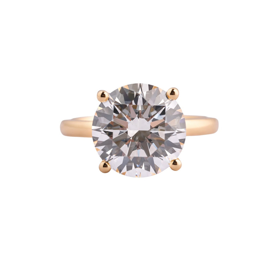 Grande Round Four-Prong Solitaire Ring — view 1