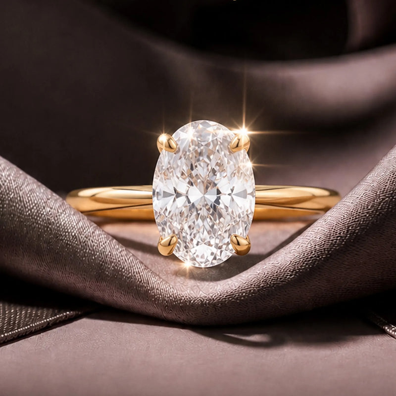 Serena Oval Solitaire Ring — editorial view