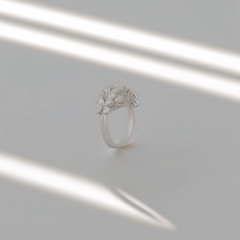 Thalia Marquise Petal Crown Band — editorial view