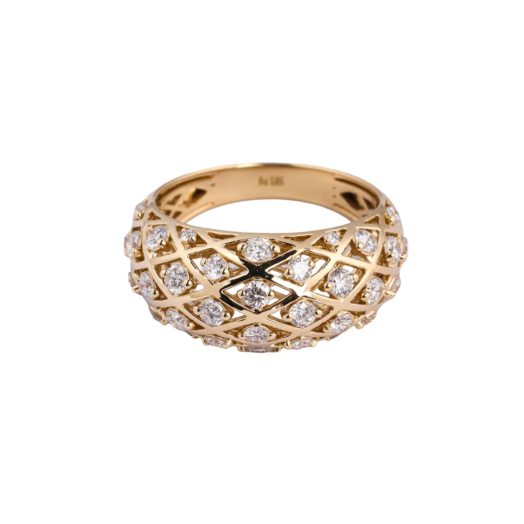 Geo Lattice Diamond Statement Band — view 3