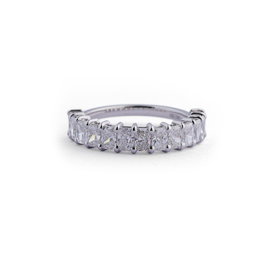 Radiant-Cut Lab-Grown Diamond Band - front view