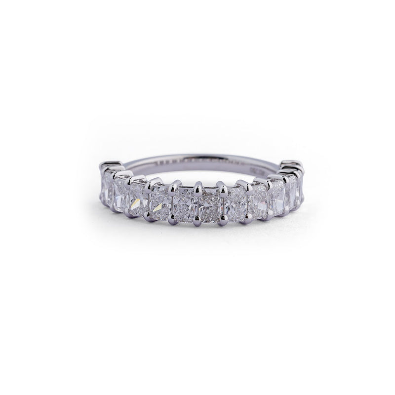 Radiant-Cut Lab-Grown Diamond Band - front view