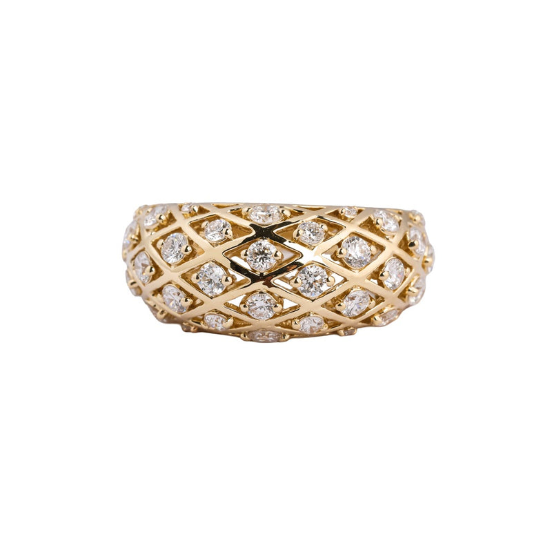 Geo Lattice Diamond Statement Band — view 1
