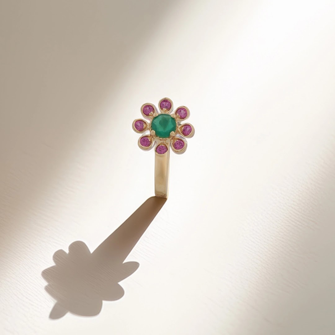 0.19 Ct Lab-Grown Colourstone Nose Pin — view 2