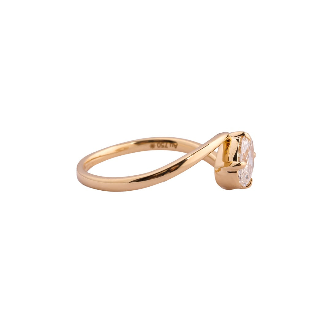 Orbit Oval Sculptural Bypass Ring — view 4