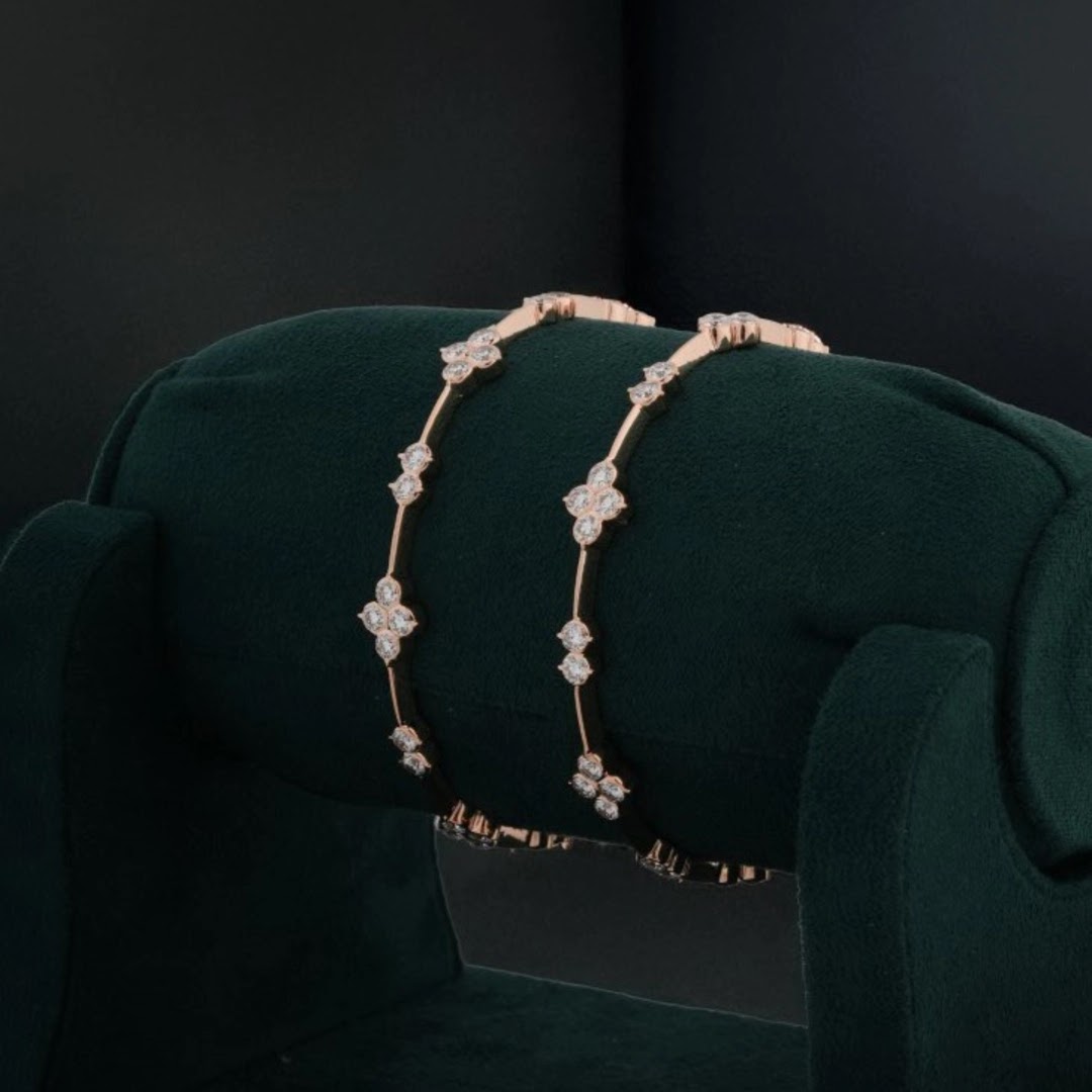8.92 Ct Round Lab-Grown Diamond Bangle — view 2