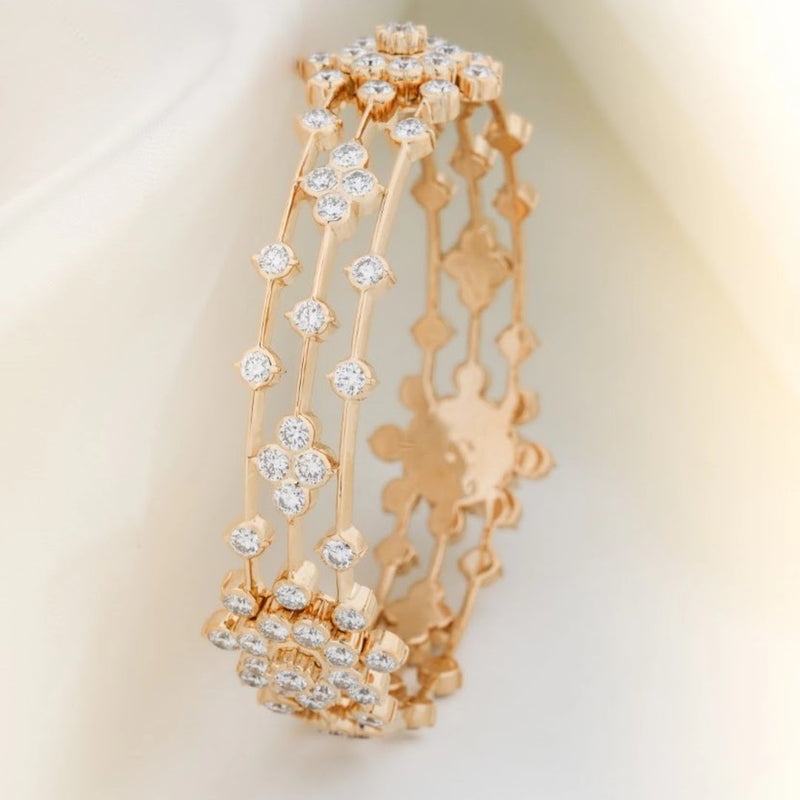9.03 Ct Round Lab-Grown Diamond Bangle — view 1