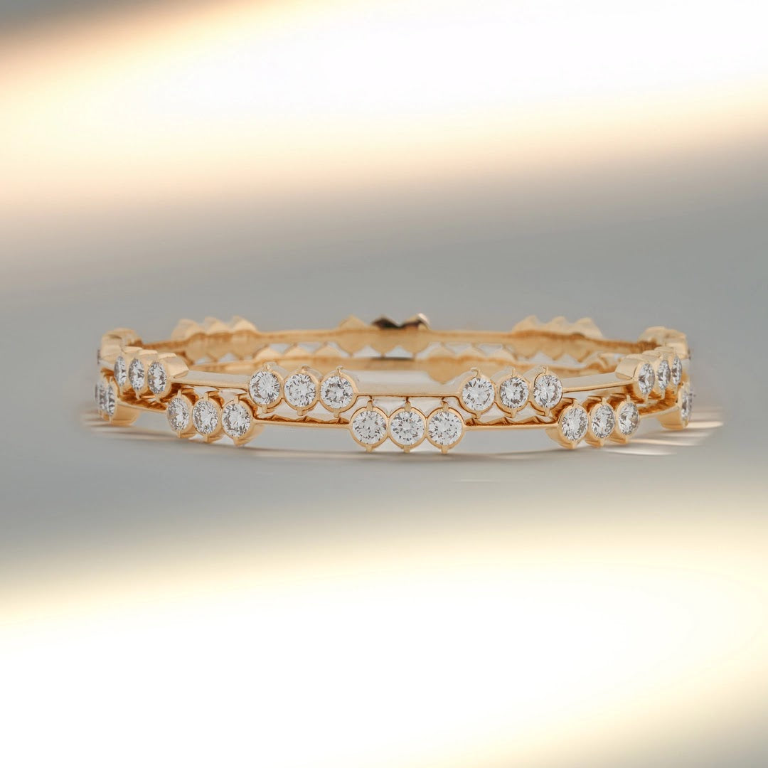 9.16 Ct Round Lab-Grown Diamond Bangle — view 2