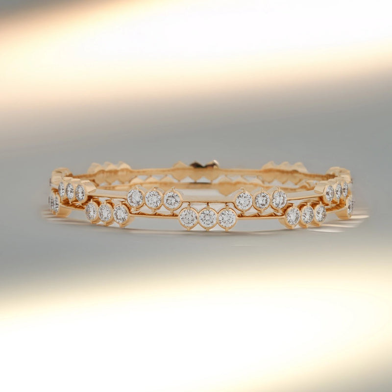 9.16 Ct Round Lab-Grown Diamond Bangle — view 2