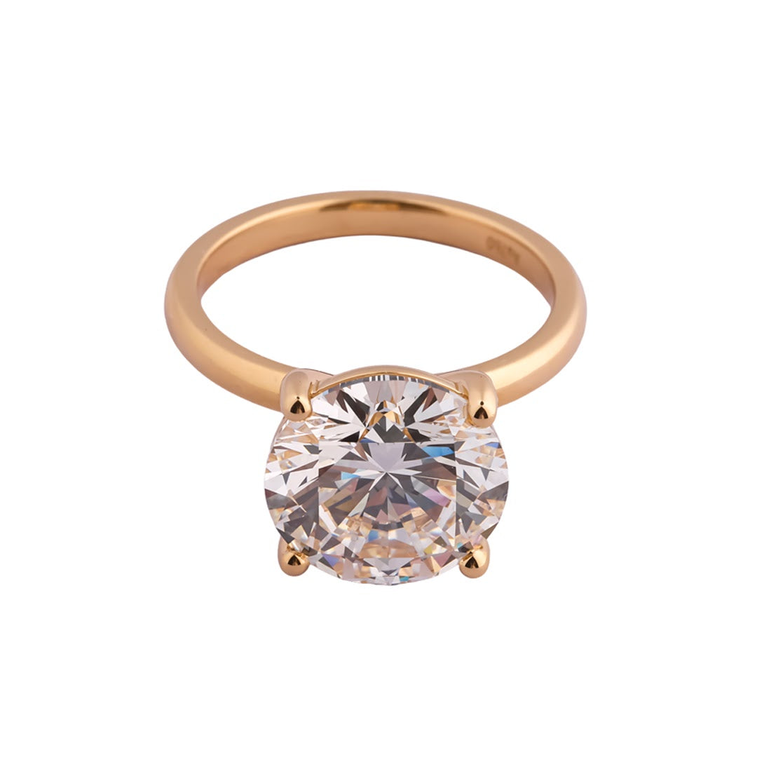 Majestic Round Classic Solitaire Ring — view 3