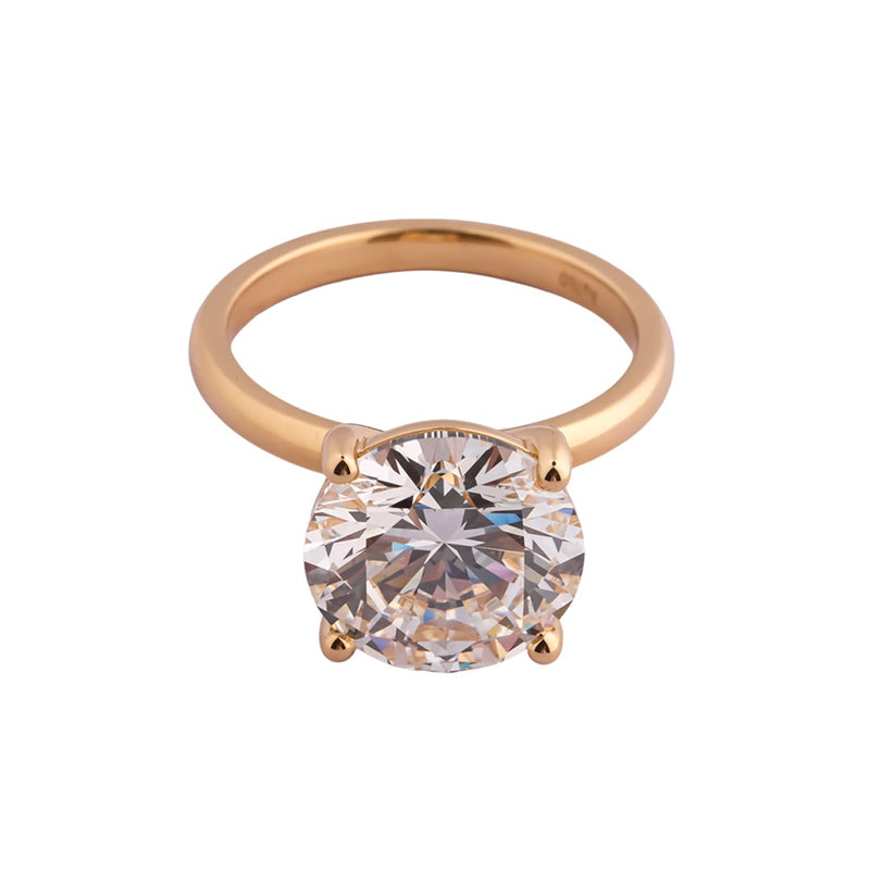 Majestic Round Classic Solitaire Ring — view 3
