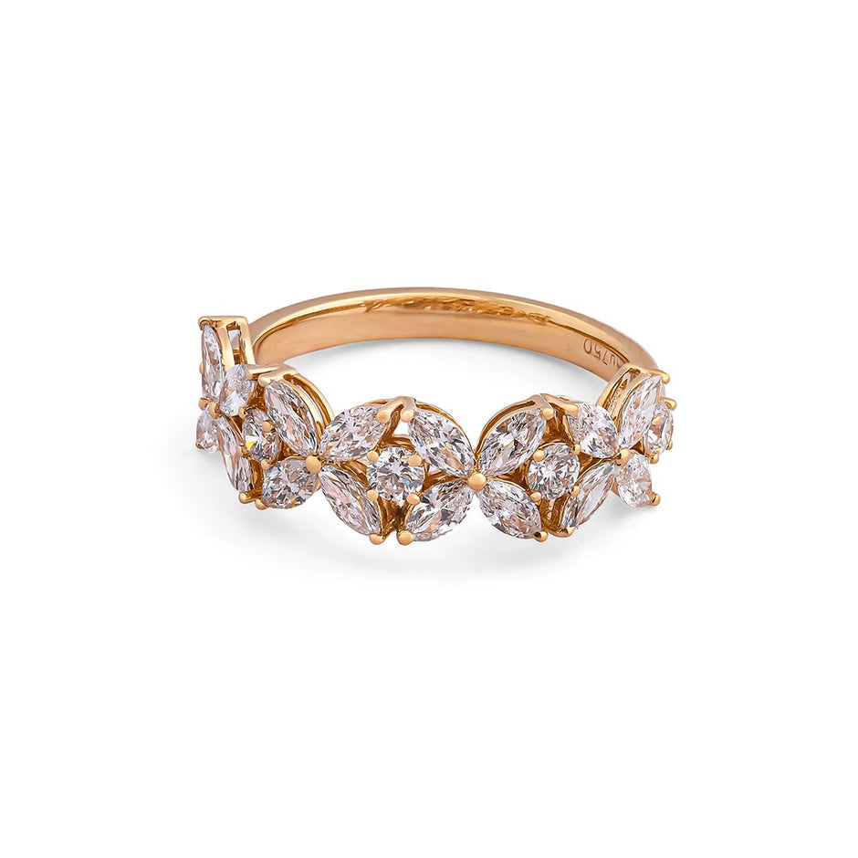 Petalia Marquise Blossom Diamond Band — view 2
