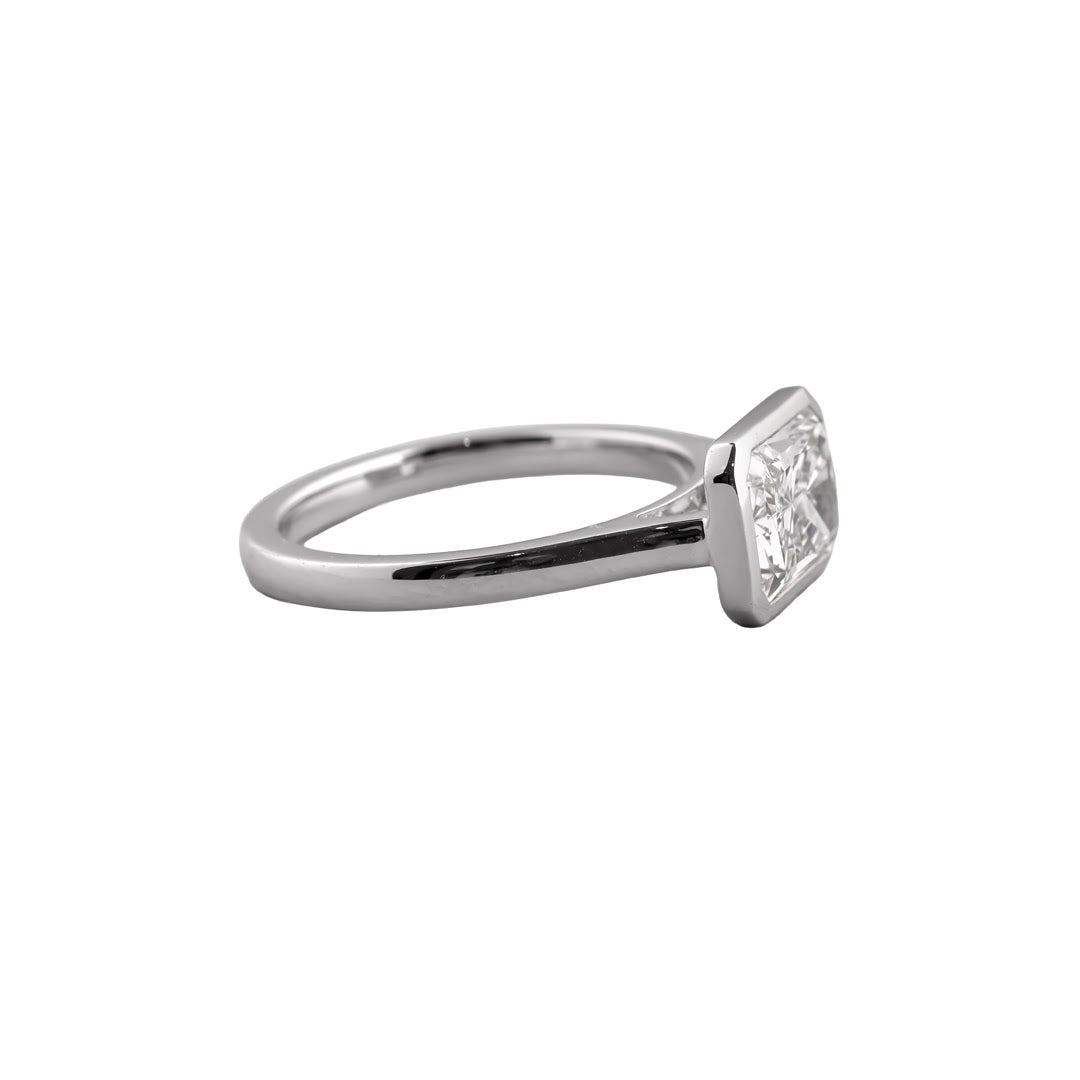 Nox East-West Radiant Bezel Ring — view 3