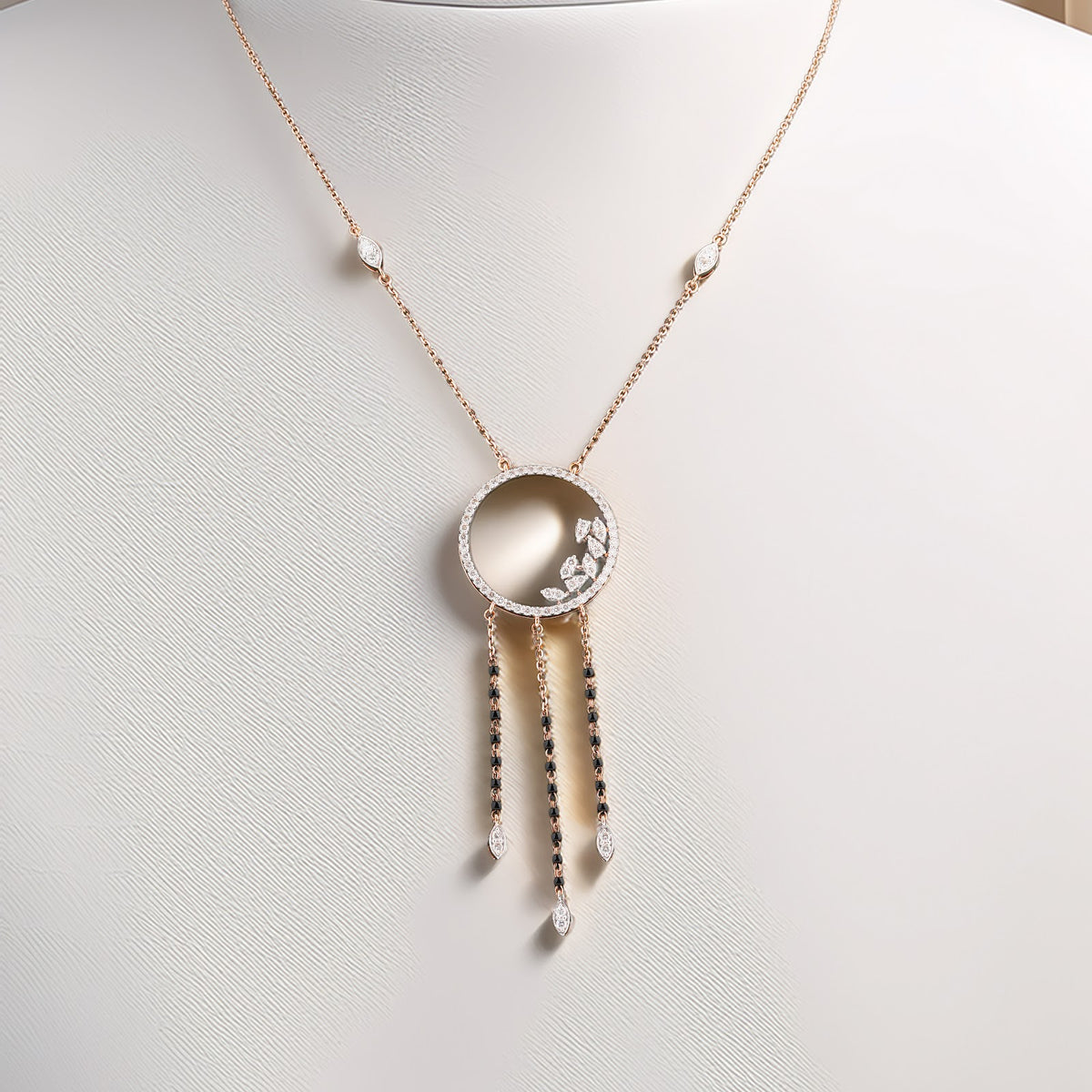 1.06 Carat Lab-Grown Diamond Mangalsutra with Colour Stones for Women - view 1